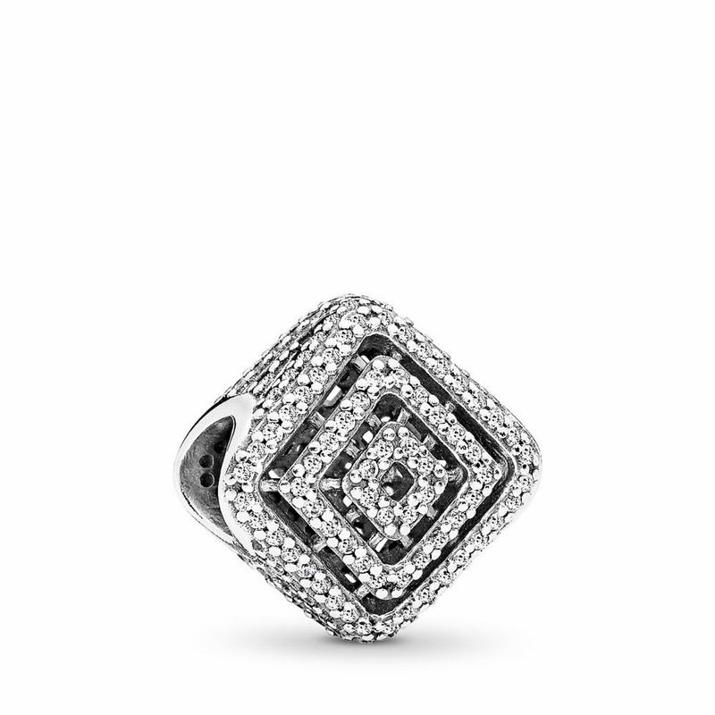 Pandora Geometric Lines Charm Clearance NZ, Sterling Silver (198235-GST)